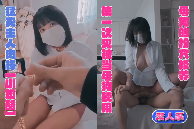 猛夹主人肉棒【小起司】第一次见被当母狗使用❤️母狗的粉穴修养
